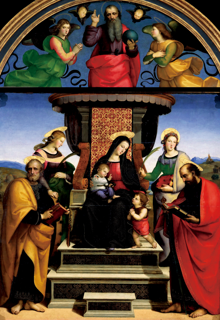   拉斐尔·桑西  Raffaello Santi——圣母子与圣徒 (3)